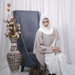 Asymmetrical Beaded Embellishment Abaya